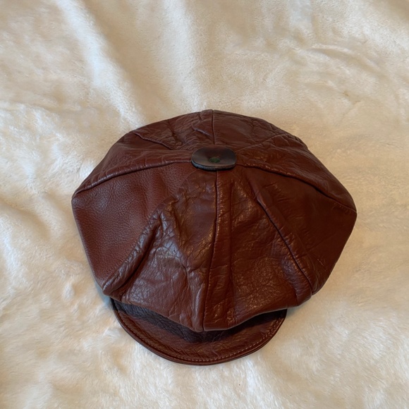 Tychios Leather -  70's Vintage Leather - Matching bag and Hat - Picture 6 of 8